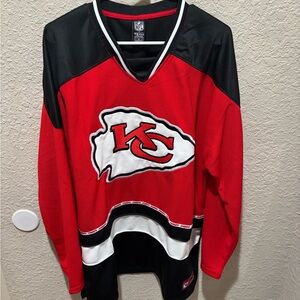 Kansas City Chiefs Red and Black Crewneck